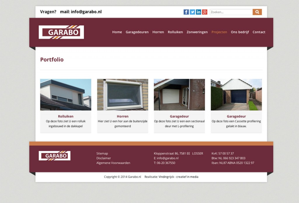 Garabo website portfolio